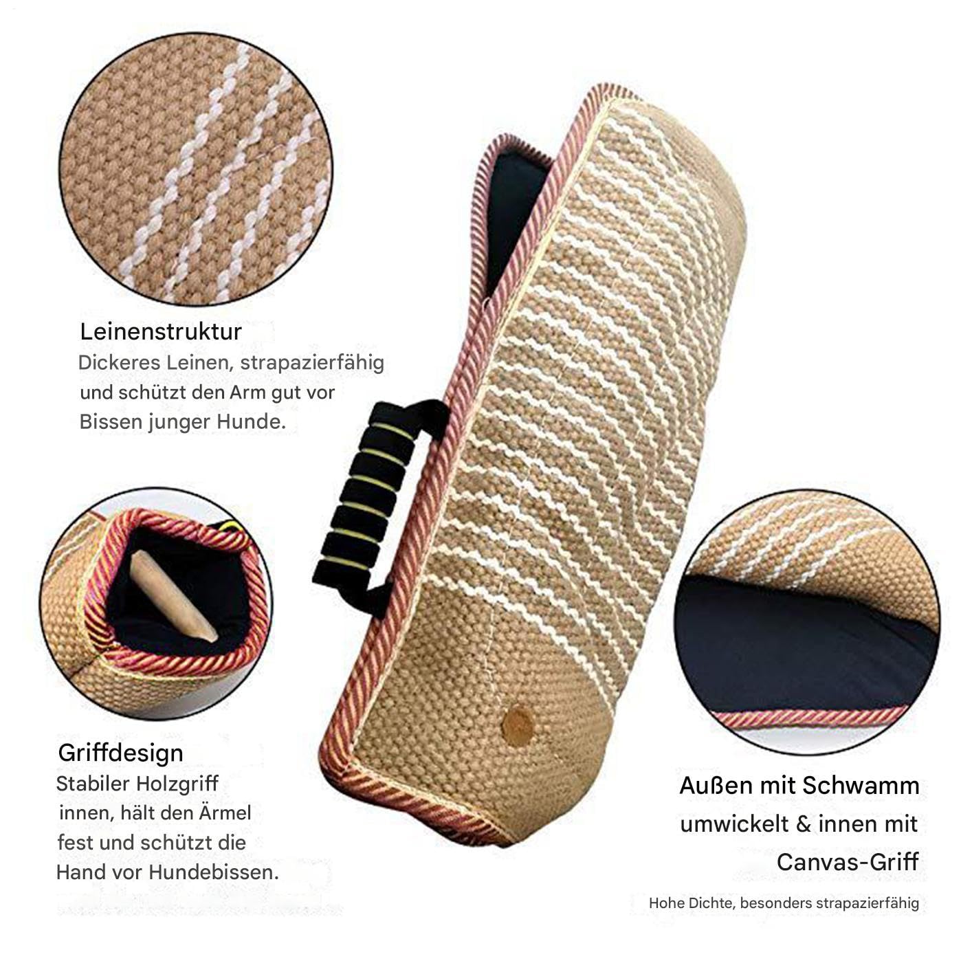 Brazo protector para mordeduras de perros, manguitos de entrenamiento para perros, cojín para mordedor, para jardín, casa, entrenamiento, camping, patio trasero, césped al aire libre