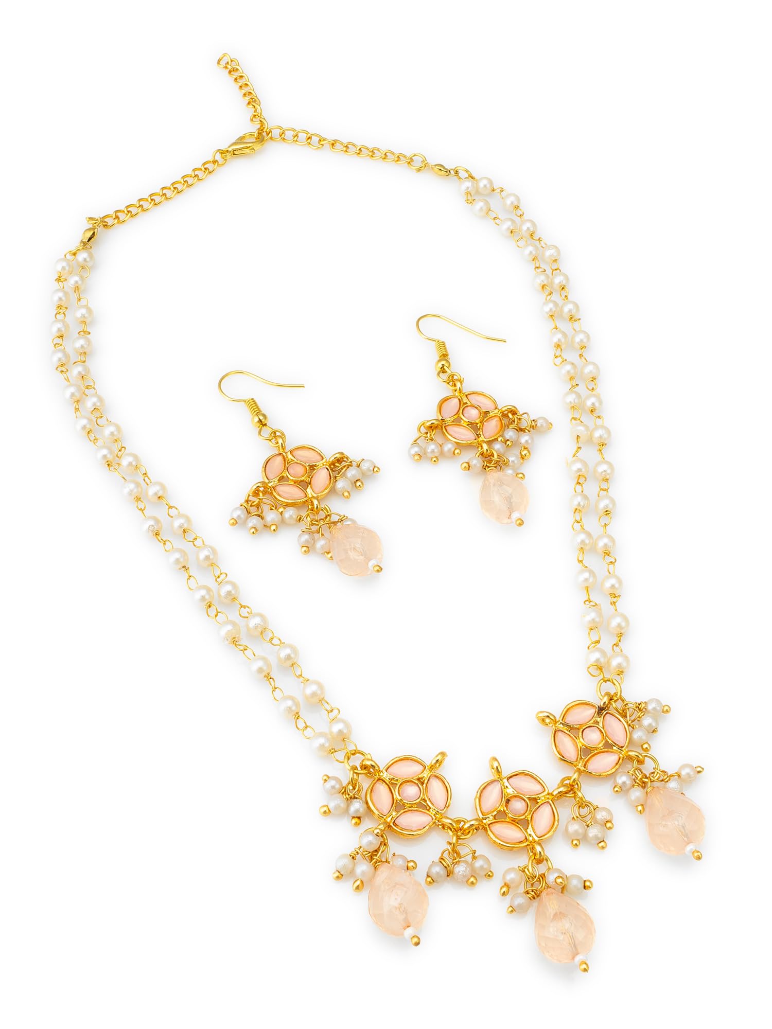 Jewellery Set For Women | Ethnic Gold Plated Long Necklace Set for Women | Traditional Temple Jewellery Sets For Girls | Birthday Gift for Girls & Women Anniversary Gift for Women and Girls - NK4542