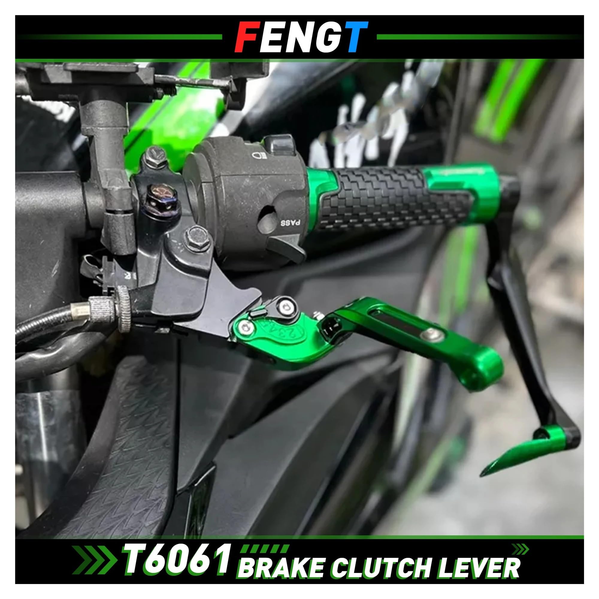Moto Leviers d'embrayage Frein pour VE&RSYS 650 2006-2024 Moto Levier De Frein Levier d'embrayage Ensemble Réglable Pliable Poignée Garde Leviers Poignée