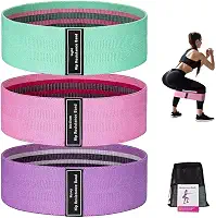 3 Faixas Hip Mini Band Tecido Elástico Premium Kit Para Exercícios Em Casa - Fisioterapia Yoga Pilates Reabilitação Academia Treino Funcional Alongamento Crossfit Ginástica Musculação Intensidades