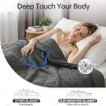 HCOIW Weighted Blanket for Adults 5 LB 41” x 60” Queen Size Heavy Blanket | Weighted blanket featuring premium glass bead fill, balanced grid stitching, airy cotton, cool touch & deep sleep support