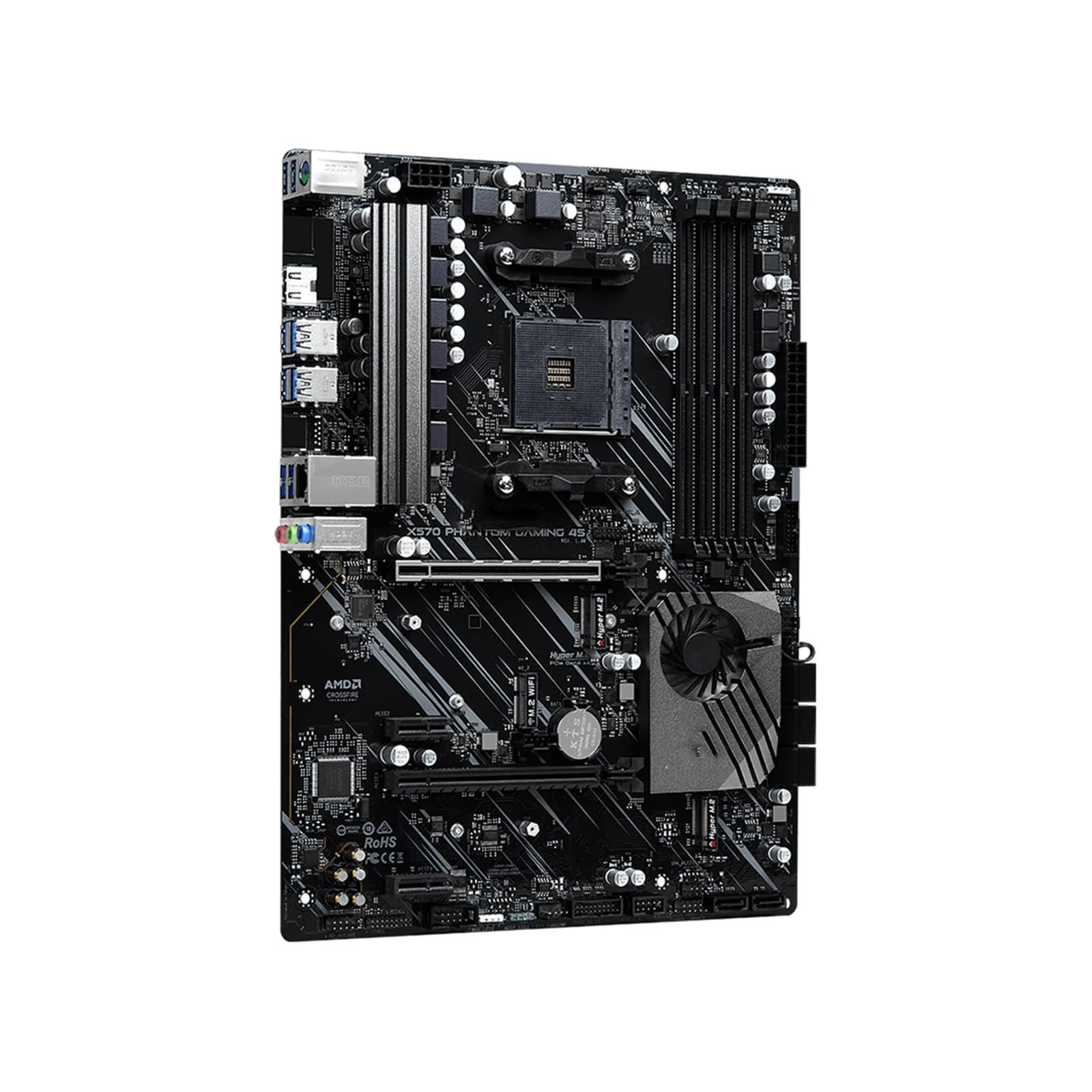 Placa Base Placa Base Fit For ASRock X570 Phantom Gaming 4S Compatible con 5600 5600G 5700X 5800X3D CPU Socket AM4 4xDDR4 4066MHz M.2 PCIe 4,0