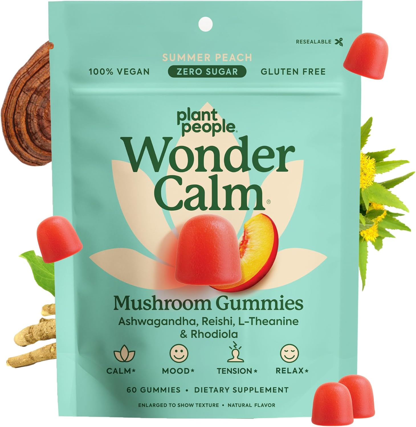 Plant People WonderCalm Mushroom Gummies...