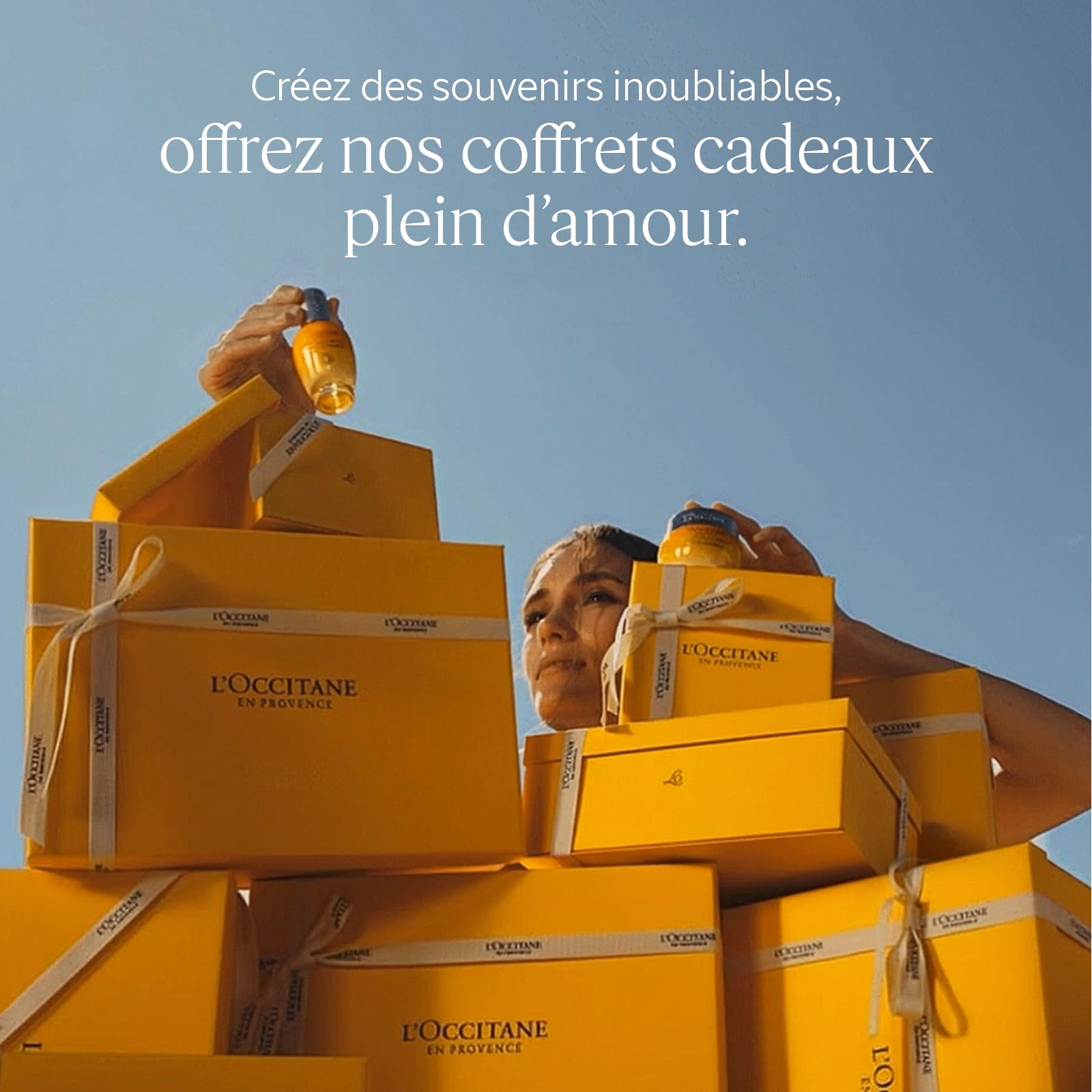 L'OCCITANE - Coffret Routine Corps Amande Sublime | Huile de Douche, Concentré de Lait Corps, Huile Souplesse et Crème Mains - Fabriqué en France