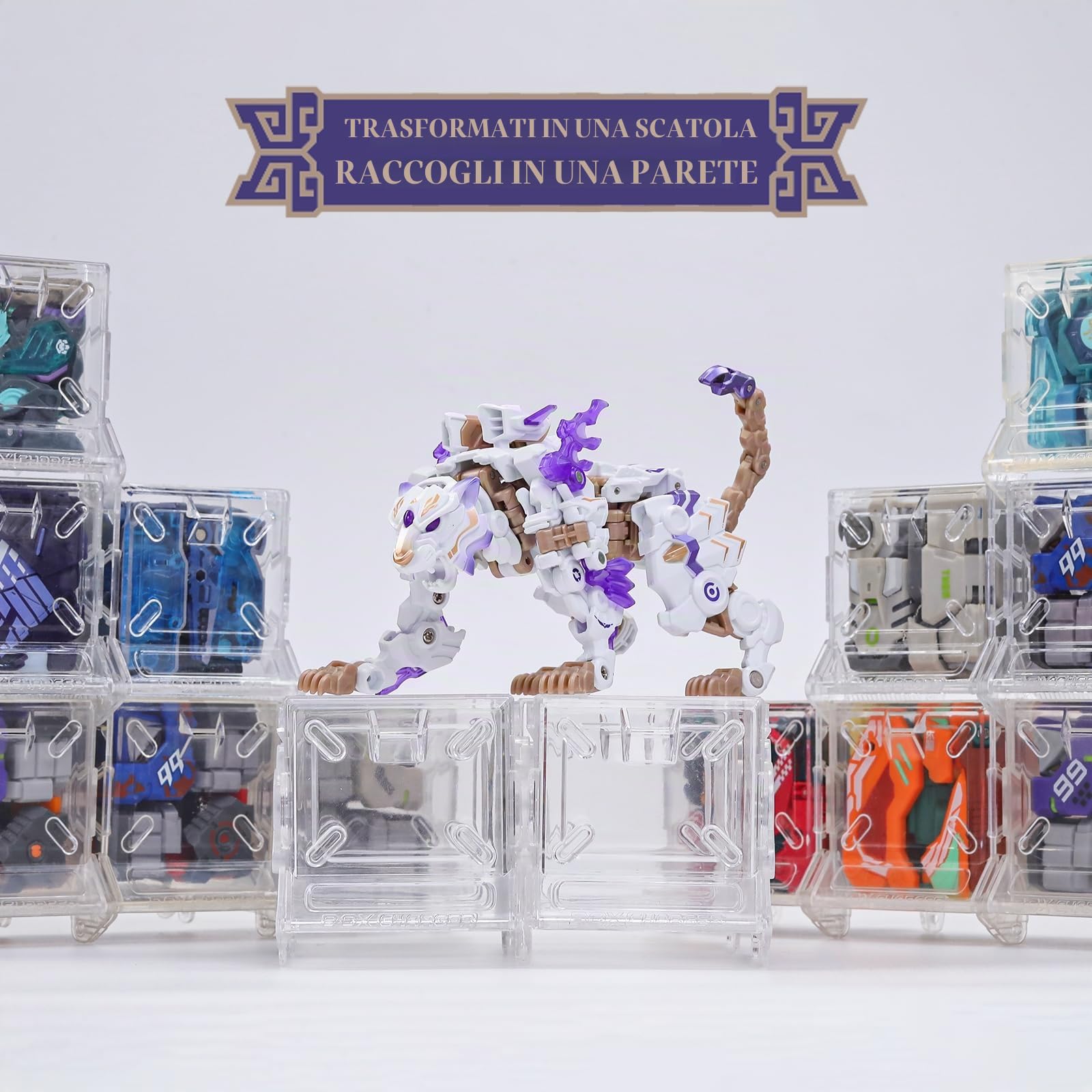 52TOYS INFINITYBOX IB-03 BAIHU - Action figure giocattolo di deformazione, giocattoli di conversione in mecha e cubo, regalo perfetto per feste di compleanno per adolescenti e adulti