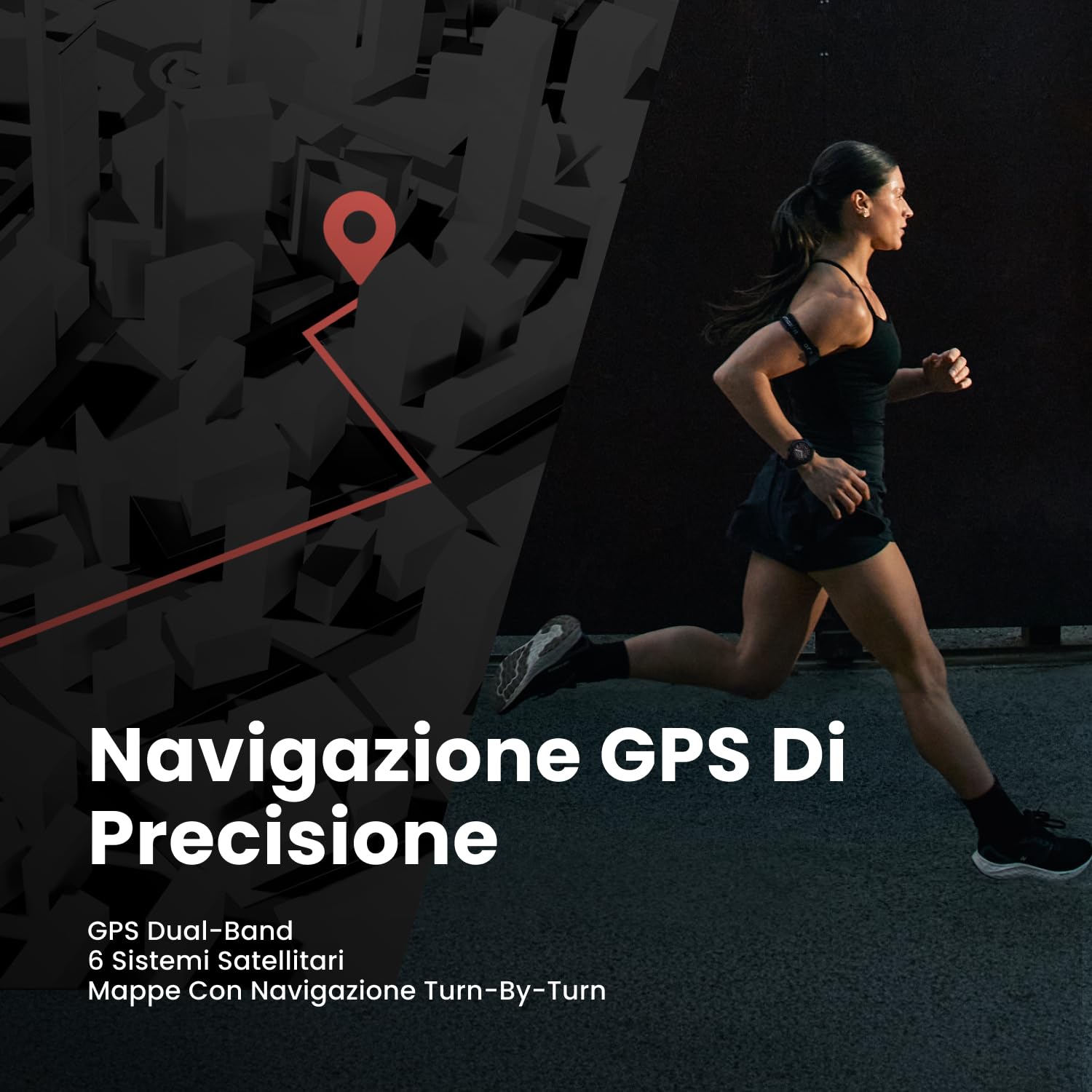 Amazfit Balance 3 Smartwatch GPS 48mm, AMOLED da 1,5" con Vetro Zaffiro, Cassa in Acciaio Inox, NFC, Autonomia fino a 21GG, Torcia, 64GB, Mappe Offline, 10 ATM, 180+ Sport e Fitness Tracker HYROX
