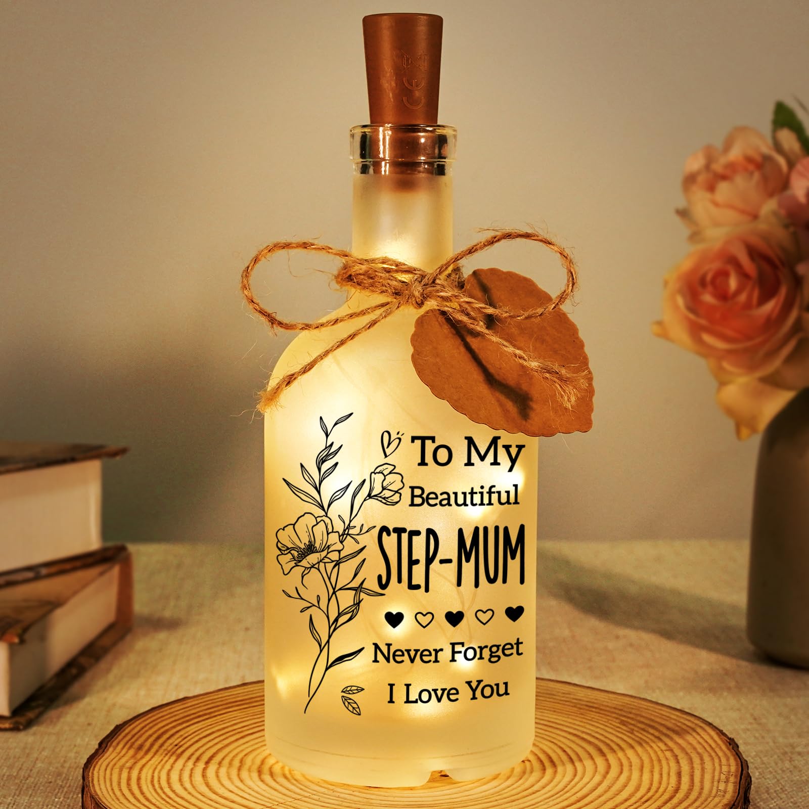 Sayregifty Gifts for Step Mum on Her Birthday - LED Bottle Decorative Light Step Mum Birthday Gifts, Mother's Day & Christmas Presents for Stepmother — image 1