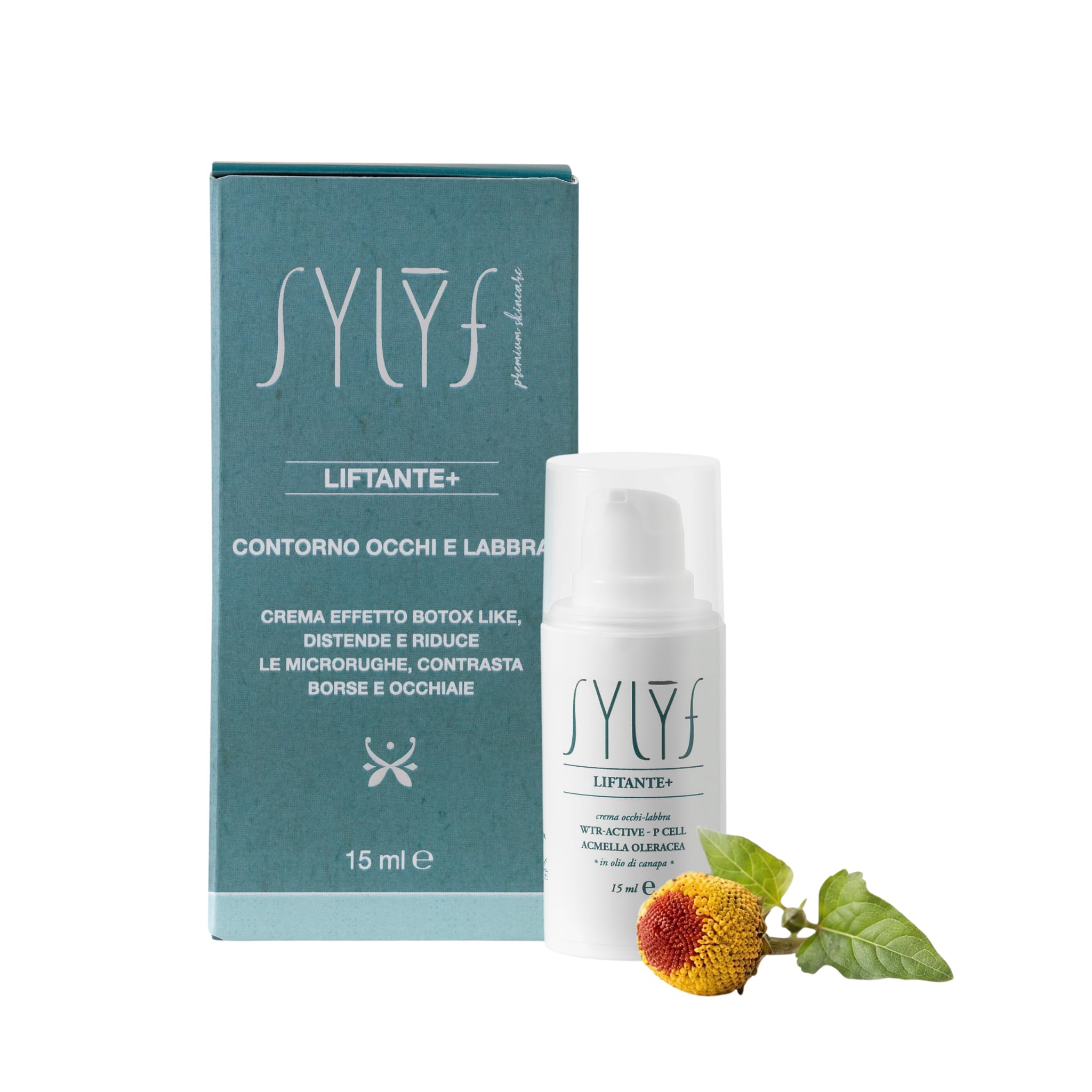 SYLYF Crema Liftante Contorno Occhi e Labbra Liftante Anti-Età 15 ml | Effetto lifting | rughe d'espressione | borse e occhiaie | Acmella Oleracea, estratto di tartufo bianco