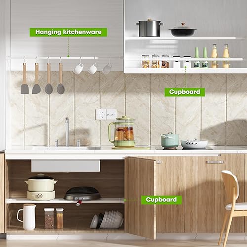 Miniatura 5 de Barra de cortina de tensión de 33 a 59 pulgadas, sin perforación, barra de tensión blanca, barra de resorte, barra de cortina ajustable, barra de