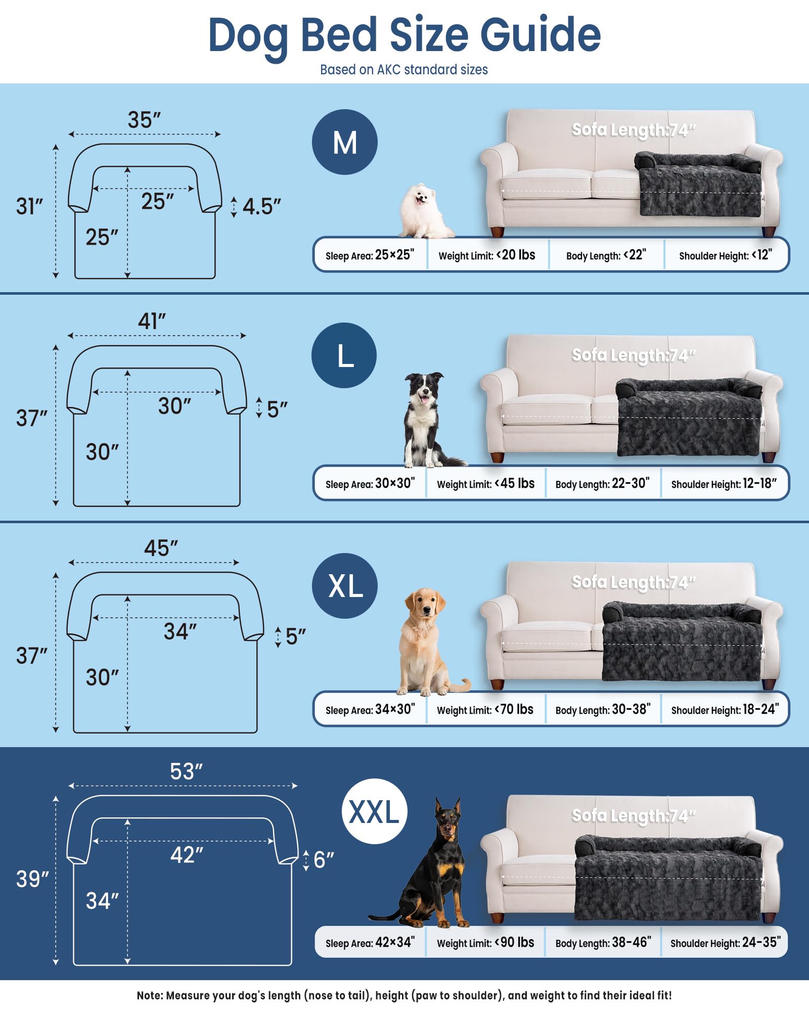 Calming - Cuccia per cani, extra large, soffice, in peluche, protezione per mobili, con fodera rimovibile e lavabile, per cani e gatti di taglia grande, media e piccola, 134,6 x 99,1 cm