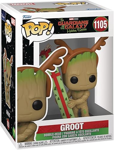 Miniatura 2 de POP Marvel Holiday: Guardianes de la Galaxia - Figura de vinilo Groot Funko (paquete con funda protectora de caja compatible), multicolor, 3.75