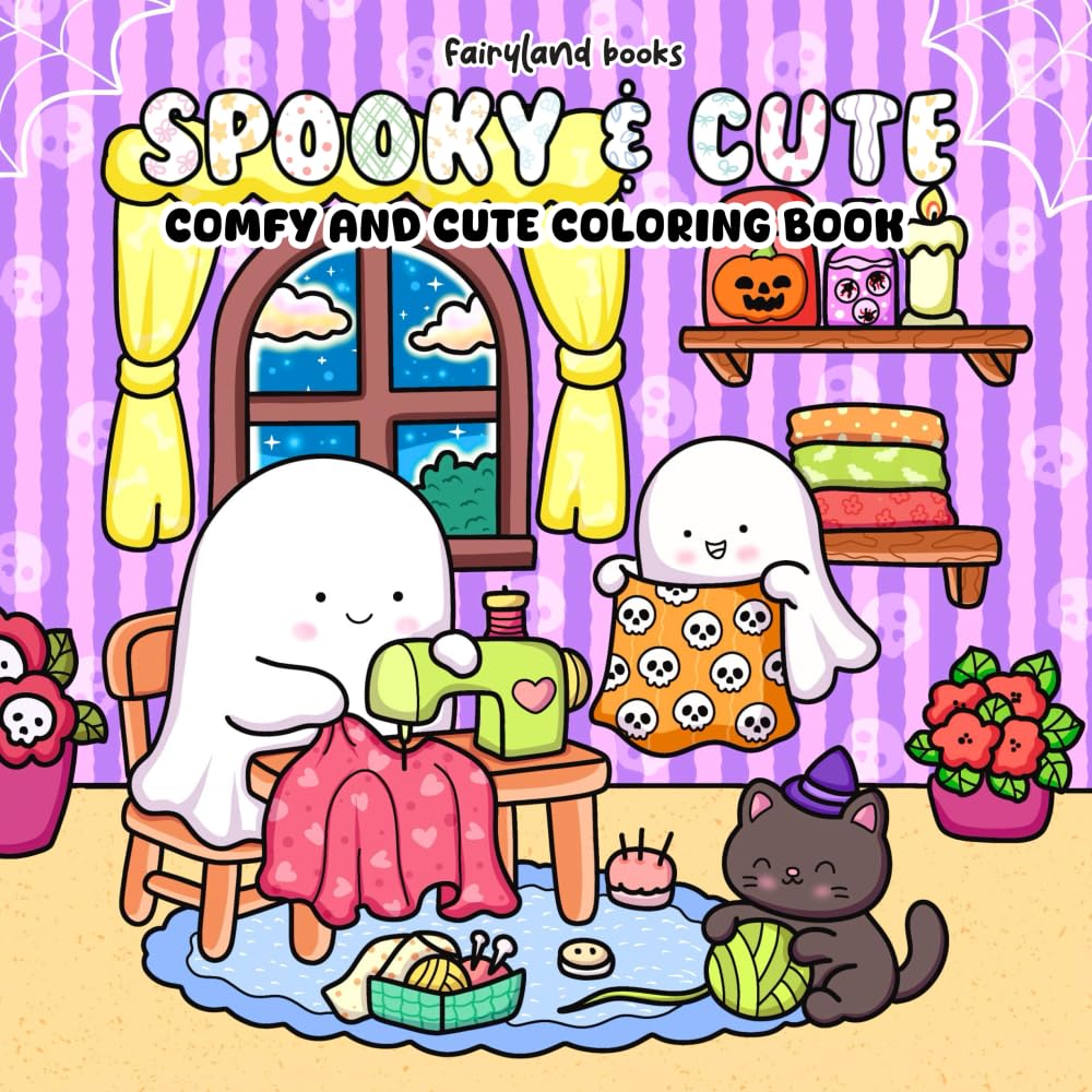 Spooky & Cute: Coloring Book for Adults & Teens | Adorable Creepy Creatures & Cozy Hygge Scenes (Comfy & Cute Coloring)