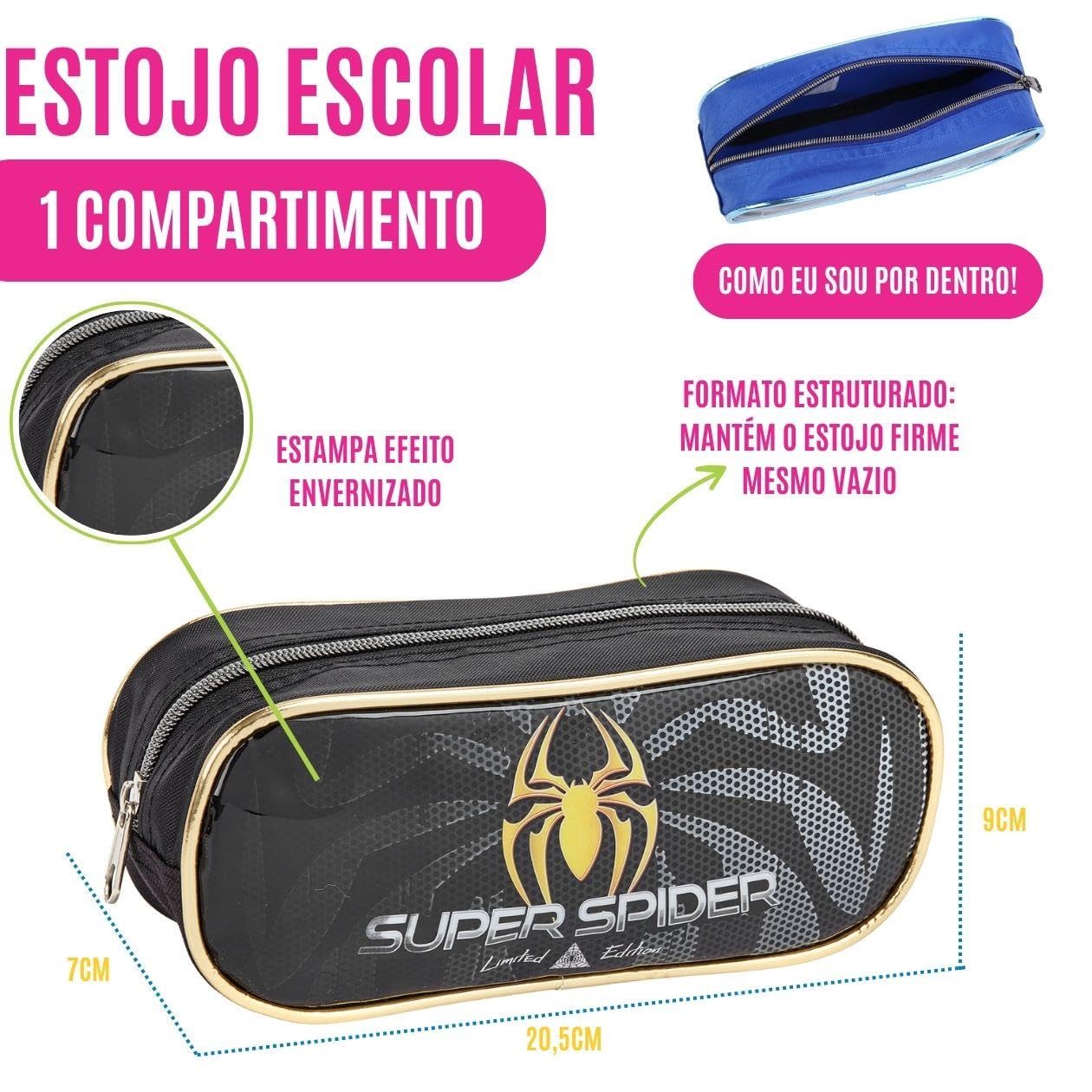 Kit Escolar Herói Infantil com Mochila de Rodinhas, Lancheira Térmica e Estojo, Design Personagem, 3 Peças, Material Reforçado (Kit Escolar Super Spider) em promoção! Veja a oferta e mais achadinhos de Mochilas escolares 7 Hoje é o melhor dia para comprar Kit Escolar Herói Infantil com Mochila de Rodinhas, Lancheira Térmica e Estojo, Design Personagem, 3 Peças, Material Reforçado (Kit Escolar Super Spider) com aquele preço maroto! Promoção! Aproveite a oferta! 7