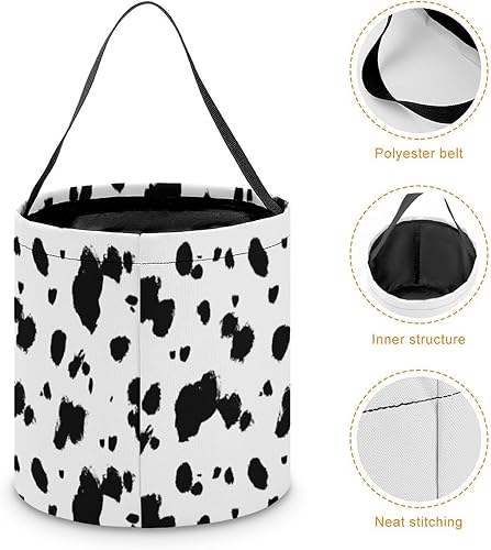 Miniatura 4 de Dálmatas patrón de vaca caramelo bolsa de azúcar fruta cesta gourmet aperitivos caja de comida truco o trato Halloween cubo para niños adolescentes