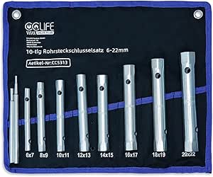Set 10 Chiavi A Tubo Metriche 6-22mm - Per Rubinetti, Riparazioni Idrauliche E Meccaniche - Foto 10