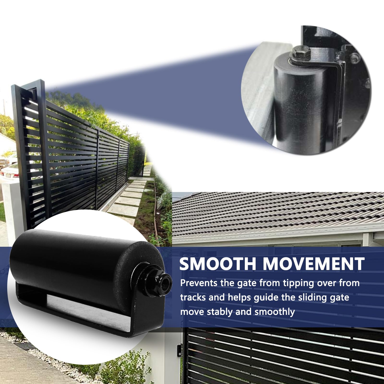 Slide Gate Rollers - 2 Pack Heavy Duty -2
