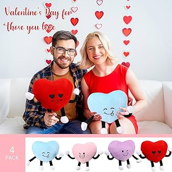 Amazon.co.jp: Syhood ハートぬいぐるみ 4個 バレンタインデーギフト用