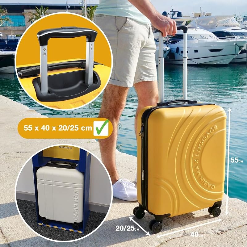 Cabin Max Velocity 55x40x20 cm Bővíthető Fedélzeti Bőrönd Ryanair Easyjet Lufthansa