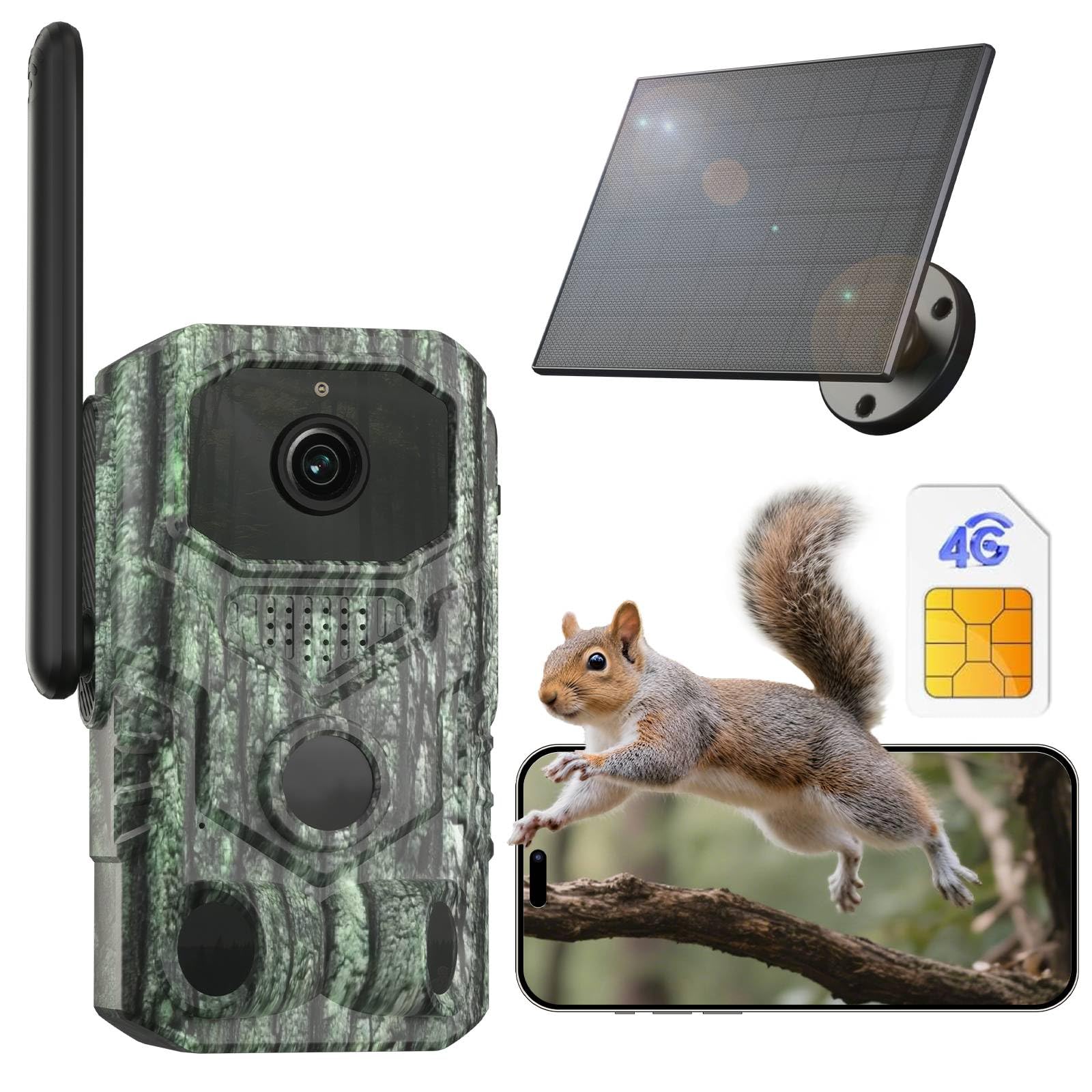 Xega 4G LTE Wildcamera met simkaart, zonder wifi