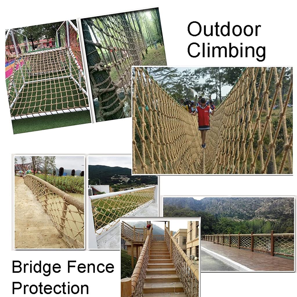 Red de Seguridad para Escalada con Cuerda, Red de protección para niños al Aire Libre, Red Decorativa para escaleras y Balcones, 2x3 m (6,56 x 9,84 pies)