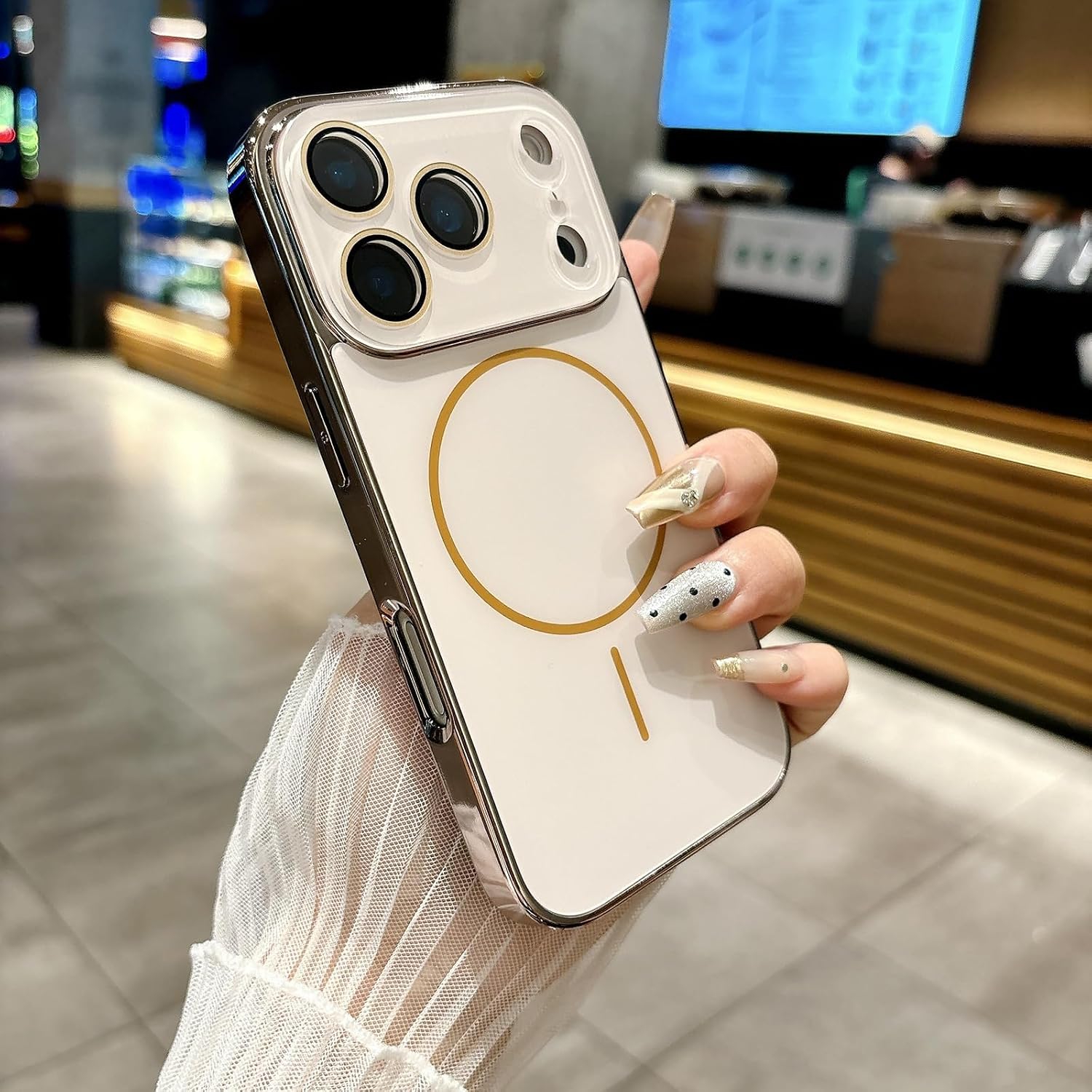 Magnetic Case for iPhone 17 Pro, [Compatible with MagSafe] with Built-in Camera Lens Protector, Slim Fit Shockproof Protective Cover, Matte Finish (Desert Gold,iPhone 17 Pro) image 3