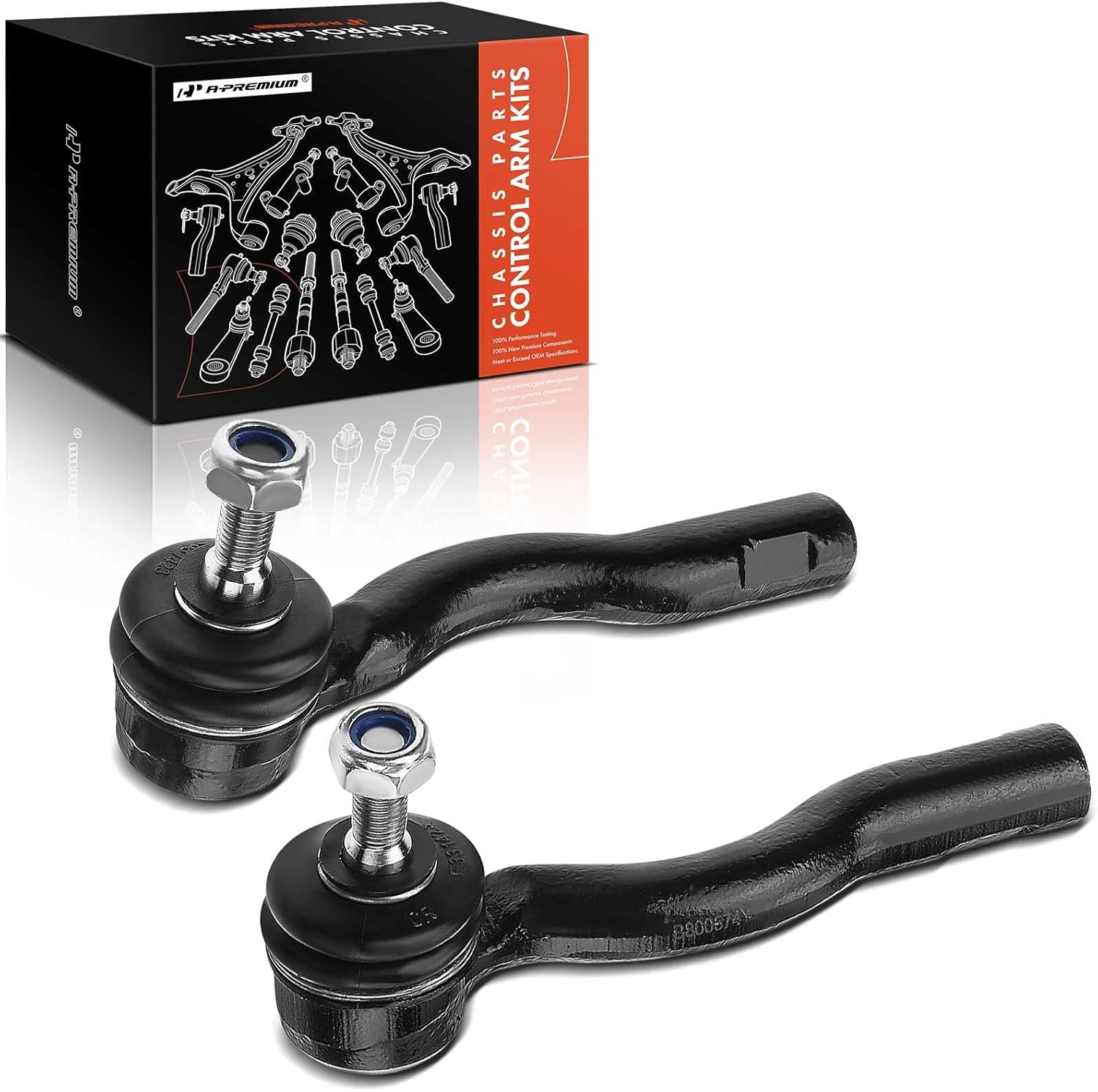 A-Premium 2 x Front Outer Tie Rod Ends, Compatible with Nissan Sentra 2007 2008 2009 2010 2011 2012