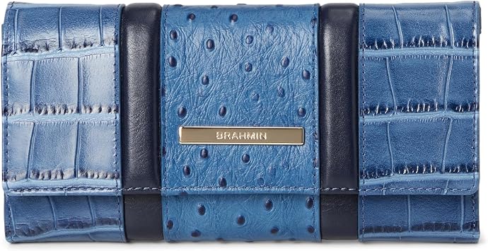 BRAHMIN Womens Cordelia Wallet, Retro Blue, One Size