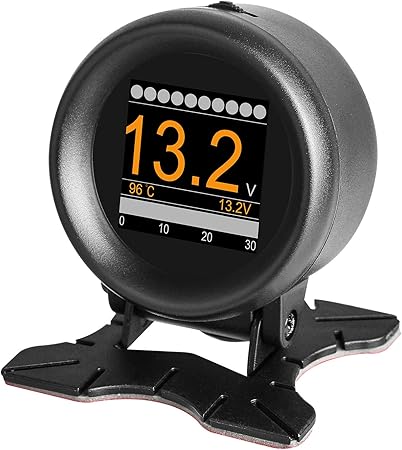Amazon Co Jp Obdデジタルメーター Autool X60 オートゲージ ブースト計 水温 電圧 油温 エンジェルリング ワーニング付 12v Dc Obd2 Obdii Kmh Mph ガソリン ディーゼル車に 車 バイク