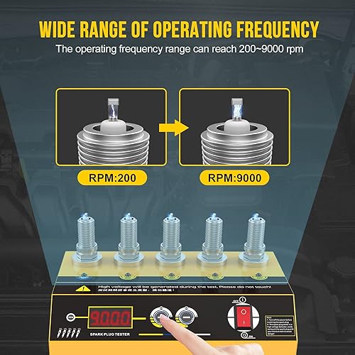 Miniatura 3 de Probador de bujías de coche, herramientas de encendido, escáner de diagnóstico con detector ajustable de 5 agujeros, analizador de enchufe de