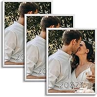 Vista 21 de Dark Brown 12x18 Frame Set of 3 - Rustic Woodgrain 12 x 18 Poster Frame with Plexiglass for Wall Gallery Display, 12x18 Picture Frame for Puzzles