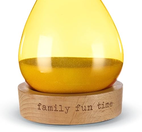 Miniatura 4 de DEMDACO Tiempo de inactividad con papá azul 8.5 x 3 pulgadas, cristal de madera de haya y arena, accesorio de escritorio con temporizador de 30