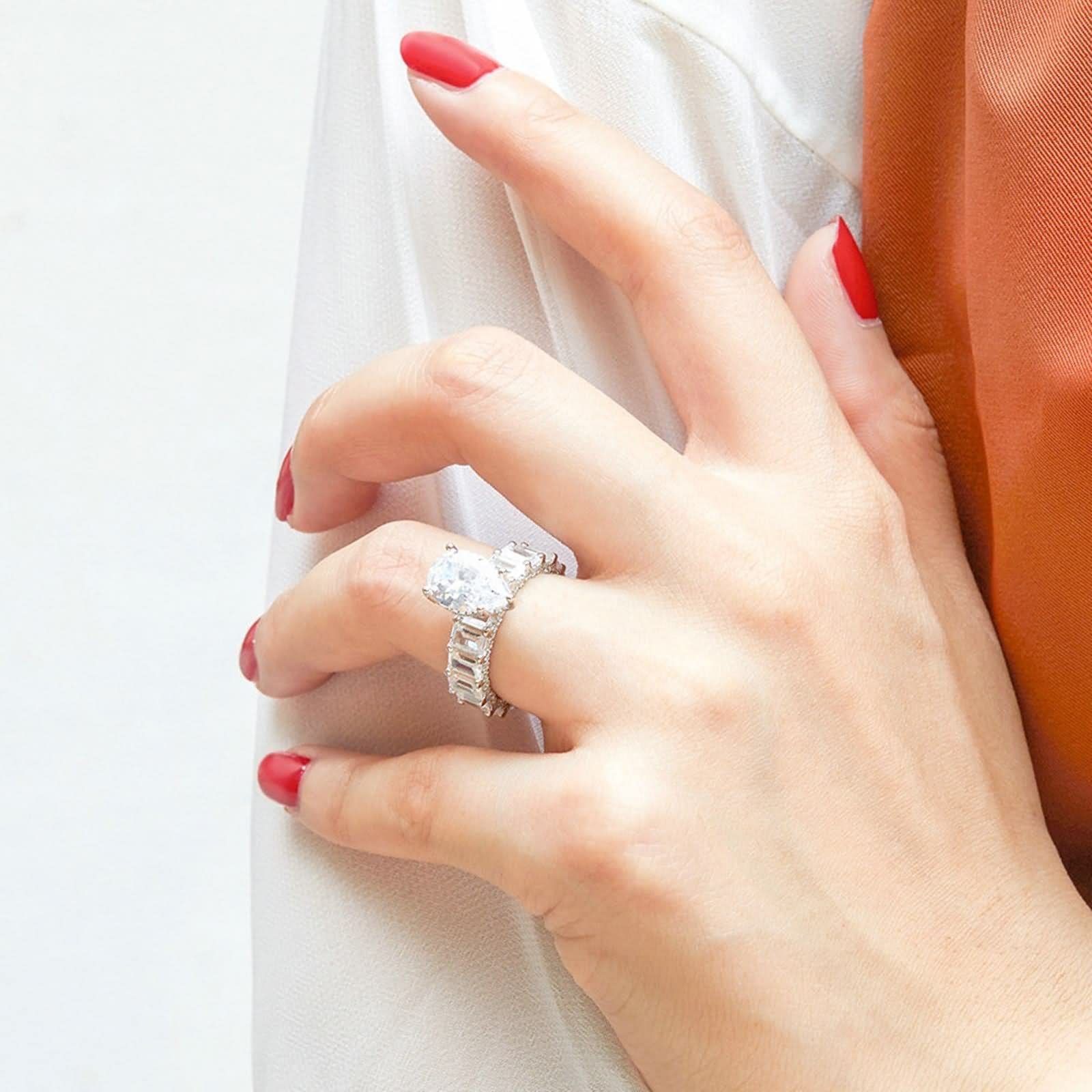 Anelli personalizzati da donna, regalo economico, gocce d'acqua, in argento Sterling, per San Valentino