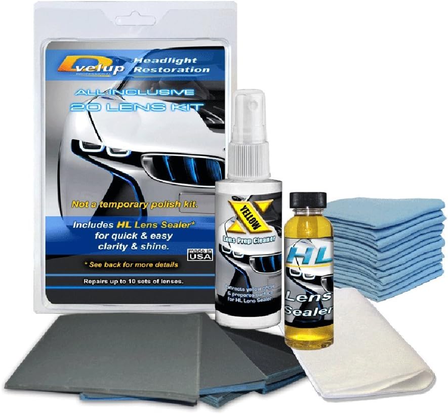 Headlight Restoration All Inclusive Kit with HL Sealer (20