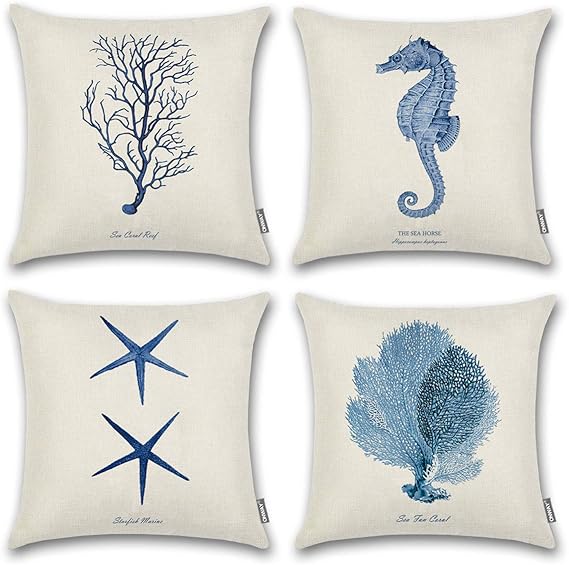 ONWAY Ocean Park Theme Decorative Pillow Covers Case D 18