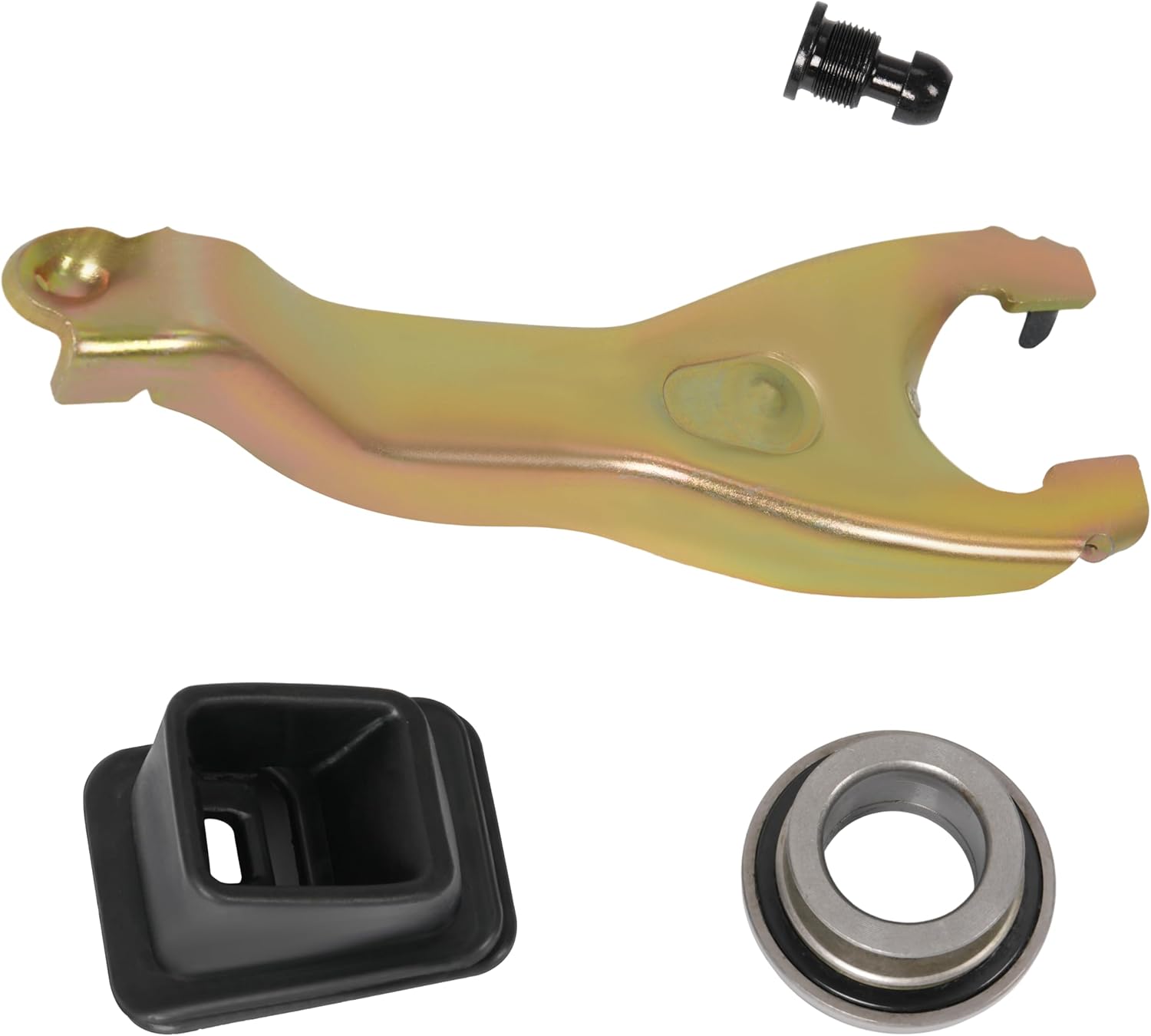 ALMULOO Clutch Fork+Boot+Throwout Bearing+Pivot Ball Compatible with 1959-1988 Chevy Chevrolet Chevelle Corvette Camaro Replacement for 3899621 Steel Rubber