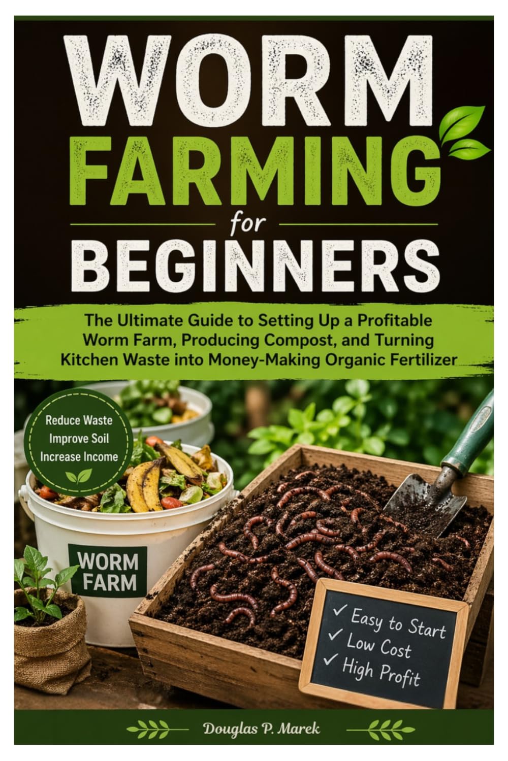 Worm Farming for Beginners: The Ultimate Guide to Setting Up a Profitable Worm Farm, Producing Compost, and Turning Kitchen Waste into Money-Making Organic Fertilizer