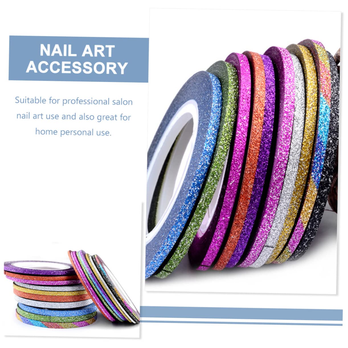 Healeved 120piezas Cinta Adhesiva Para Decoración De Uñas De Tiras De Diseño Para Uso Profesional y Personal Alta Adhesión y Material Seguro Para Decoraciones De Manicura Casa