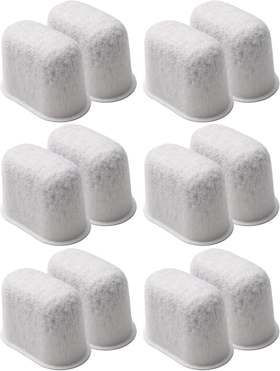 12 Pack Water Filter Inserts for Ninja Luxe Cafe Accessories | Activated Carbon Coffee Filter Compatible with Ninja Luxe Café Premier Espresso Machine ES701UK ES601UK
