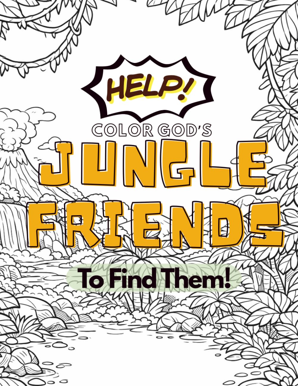 Help! Color God's Jungle Friends to find them