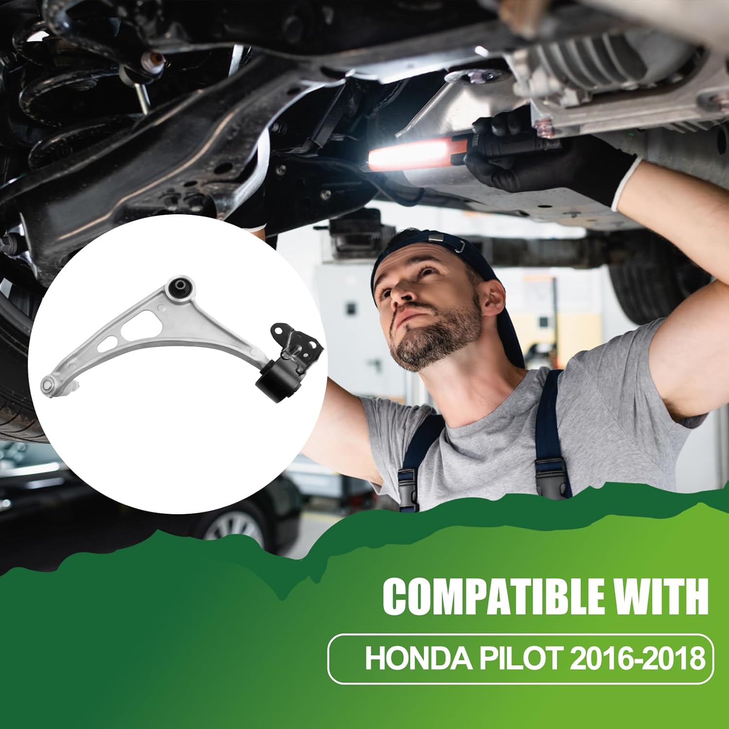 Right Front Lower Control Arm with Ball Joints Set for 2014-2020 MDX, 2016-2022 Pilot, Control Arm Replacement: 51350-TZ5-A01