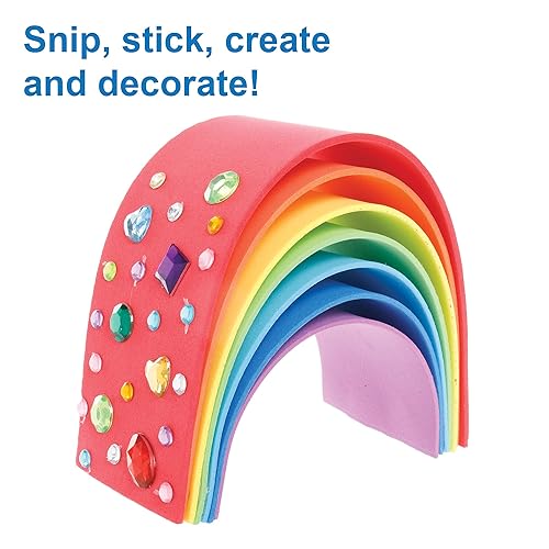 Miniatura 4 de Baker Ross AX949 Hojas de espuma de colores arcoíris – Paquete de 20, suministros de arte de colores para niños actividades de fabricación de