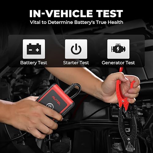 Miniatura 4 de Autel Probador de batería de automóvil BT506, 6V12V 100-2000 CCA, analizador de sistema de arranque de 1224V, versión 2022 con actualización de por