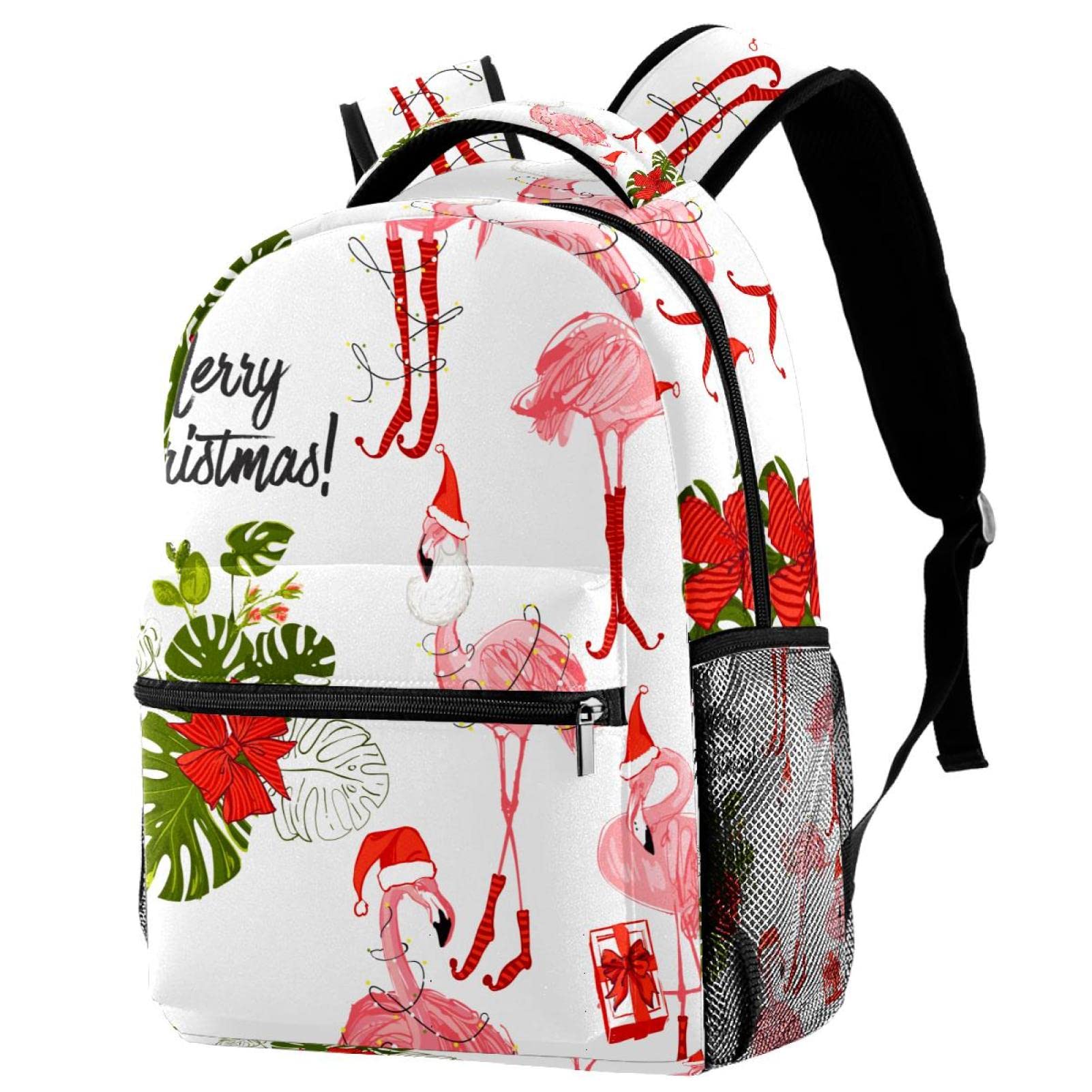Mochila para portátil navideña de flamenco rosa un regalo original 7