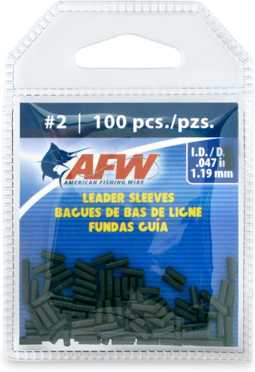 American Fishing Wire Single Barrel Crimp Sleeves – Pro-Grade Strength, Versatile Use, Ideal for Rigging Fishing Leaders, Corrosion-Resistant Finish – Packaged for Angler's Choice (Retail, Bulk)