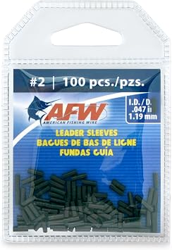 American Fishing Wire Single Barrel Crimp Sleeves Pro-Grade Strength, Versatile Use, Ideal for Rigging Fishing Leaders, Corrosion-Resistant Finish Packaged for Anglers Choice Retail, Bulk