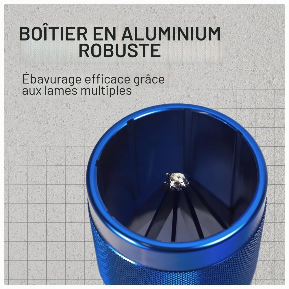 Dönges Ébavureur professionnel avec boîtier en aluminium pour tube en plastique de 25 à 63 mm | Ébavureur de tuyaux, ébavureur manuel, outil de déburring