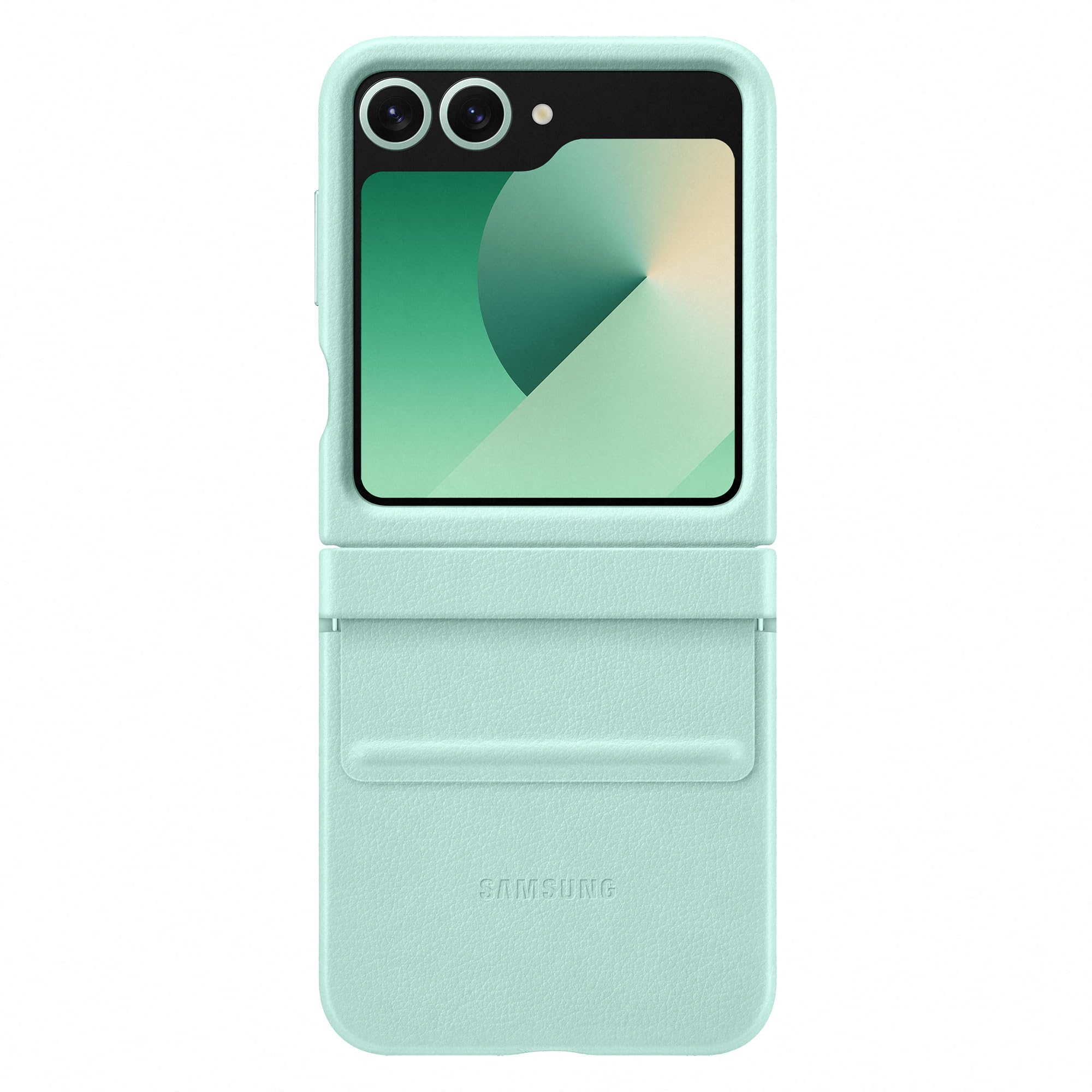 Samsung Galaxy Official Faux Leather Kindsuit Case for Galaxy Z Flip6, Mint