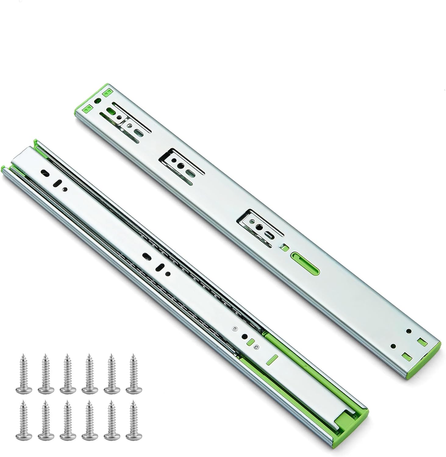 NIBNIE 2 Pairs 18 Inch Soft Close Drawer Slides, Heavy Duty Full