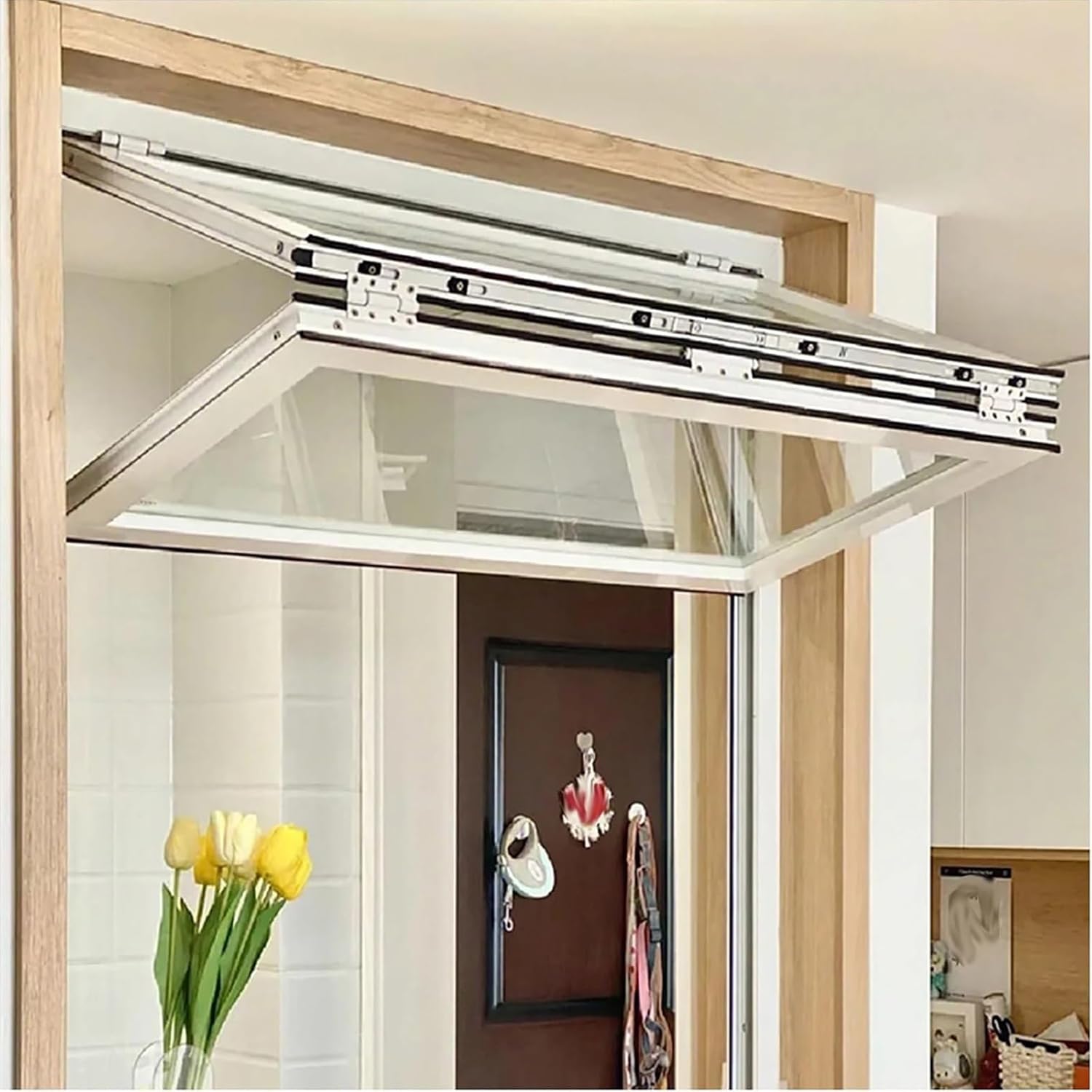 Concession Window Aluminum Alloy Food Truck Service with Horizontal Sliding Screen Windows,Tempered Glass Concession Window, Secure Locking Window For Concession Booth, Vending Folding Doubl