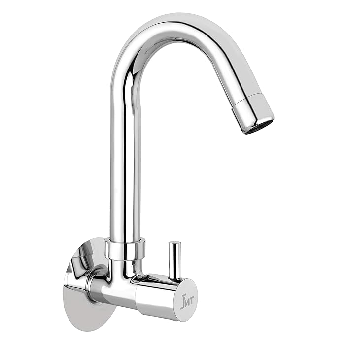Buy TNL® Flt Wall Mounted Sink Cock with Swivel Spout tap Quarter Turn